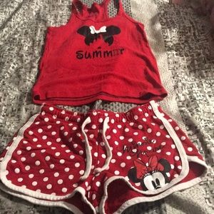 Minnie Mouse set girls size 10/12 & 14/16